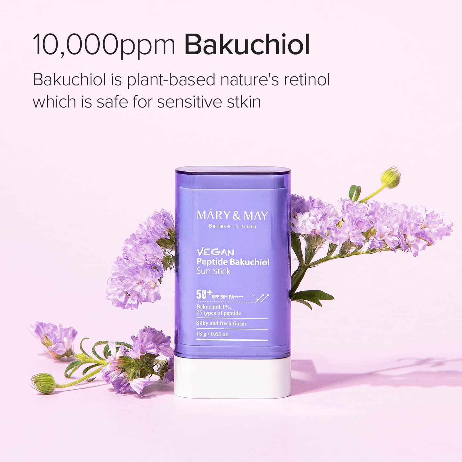 [Mary&May] Vegan Peptide Bakuchiol Sun Stick SPF50+ PA++++ Wepremiumng