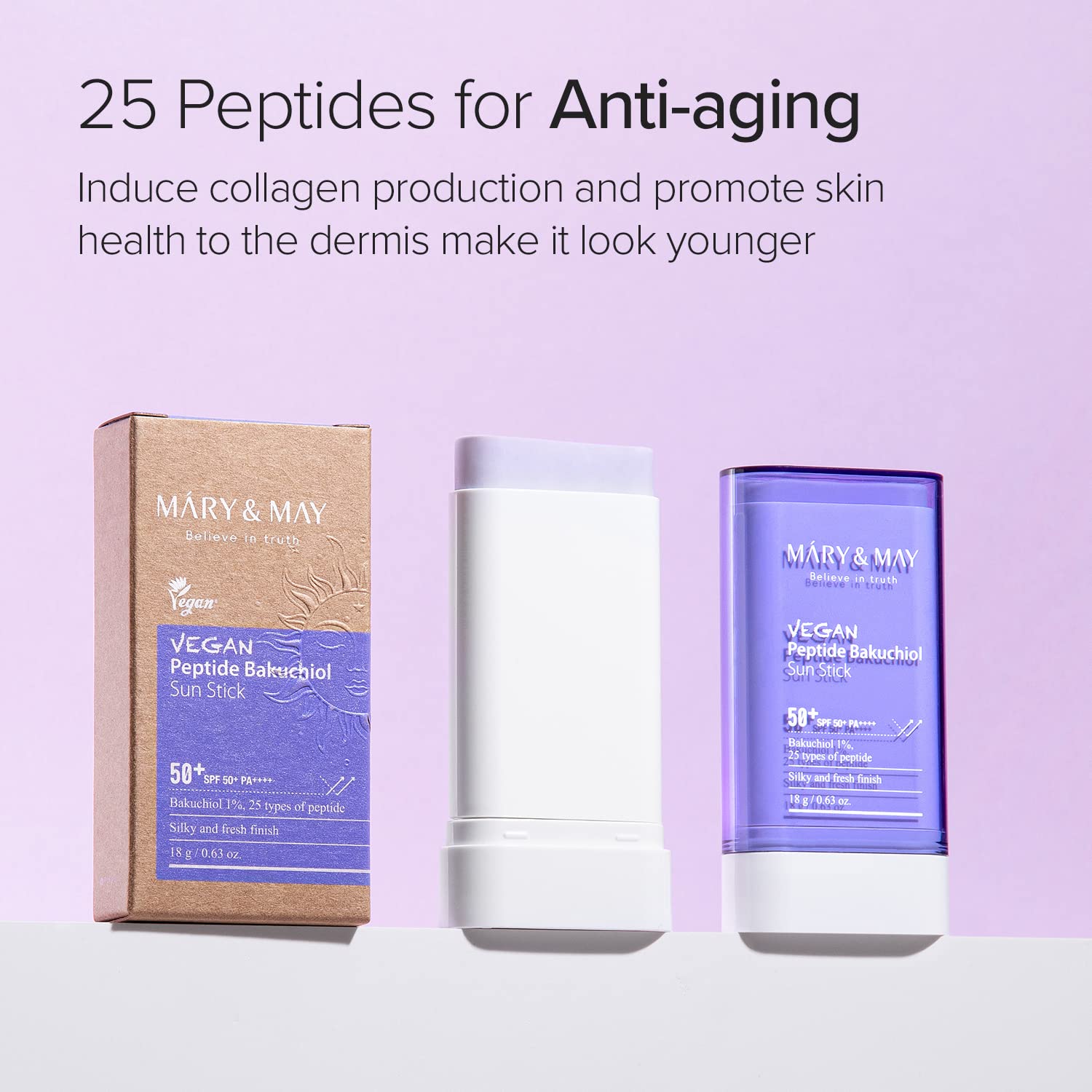 [Mary&May] Vegan Peptide Bakuchiol Sun Stick SPF50+ PA++++ Wepremiumng