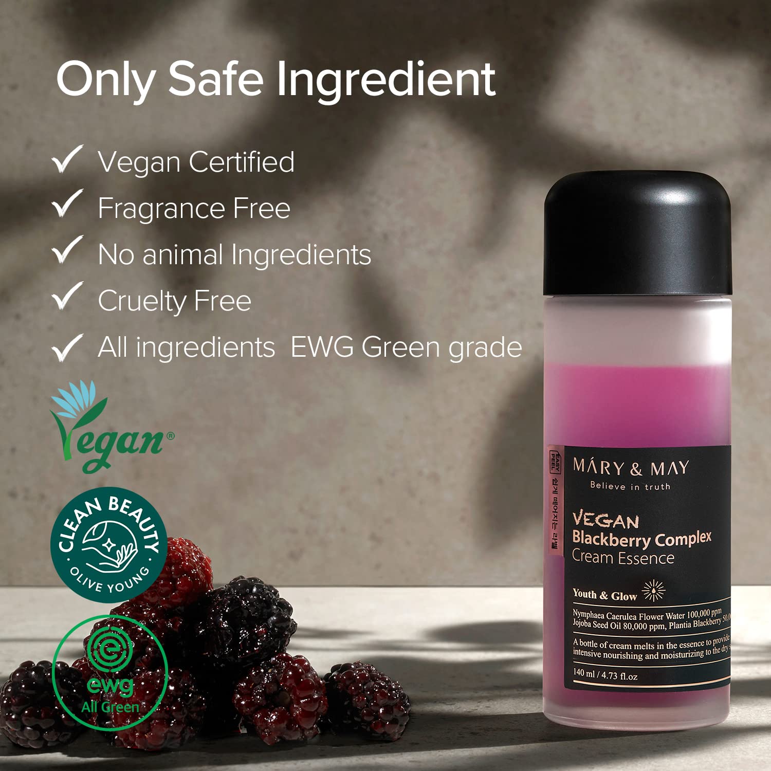 [Mary&May] Vegan Blackberry Complex Cream Essence 140ml Wepremiumng