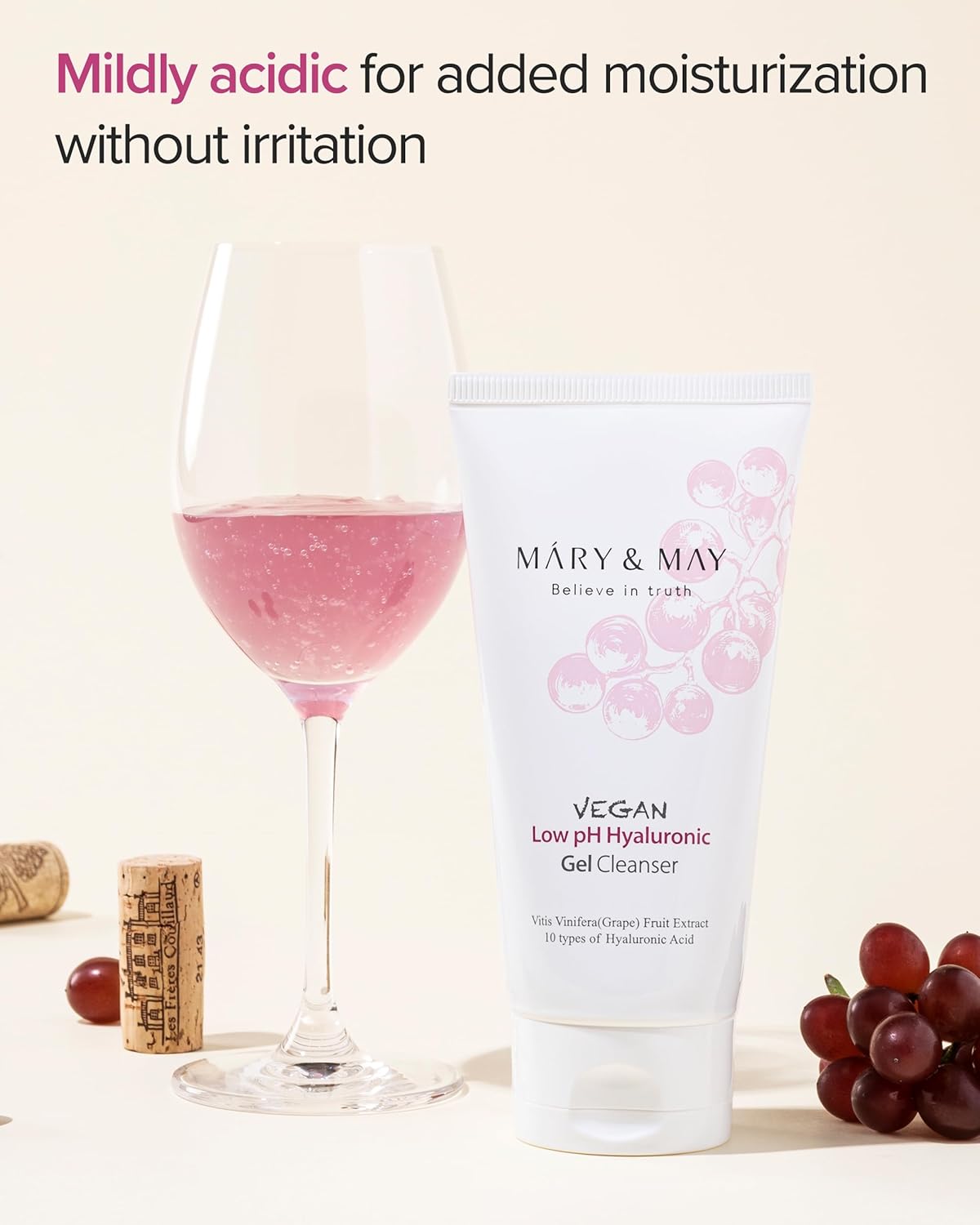 [Mary&May] Vegan Low pH Hyaluronic Gel to Foam cleanser 150ml Wepremiumng