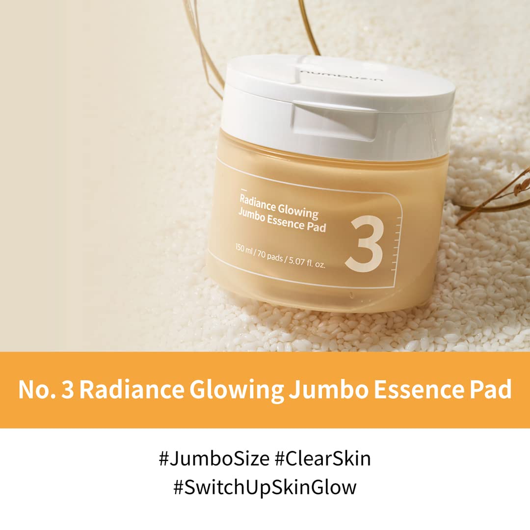 [Numbuzin] No.3 Radiance Glowing Jumbo Essence Pad (150ml *70ea) Wepremiumng