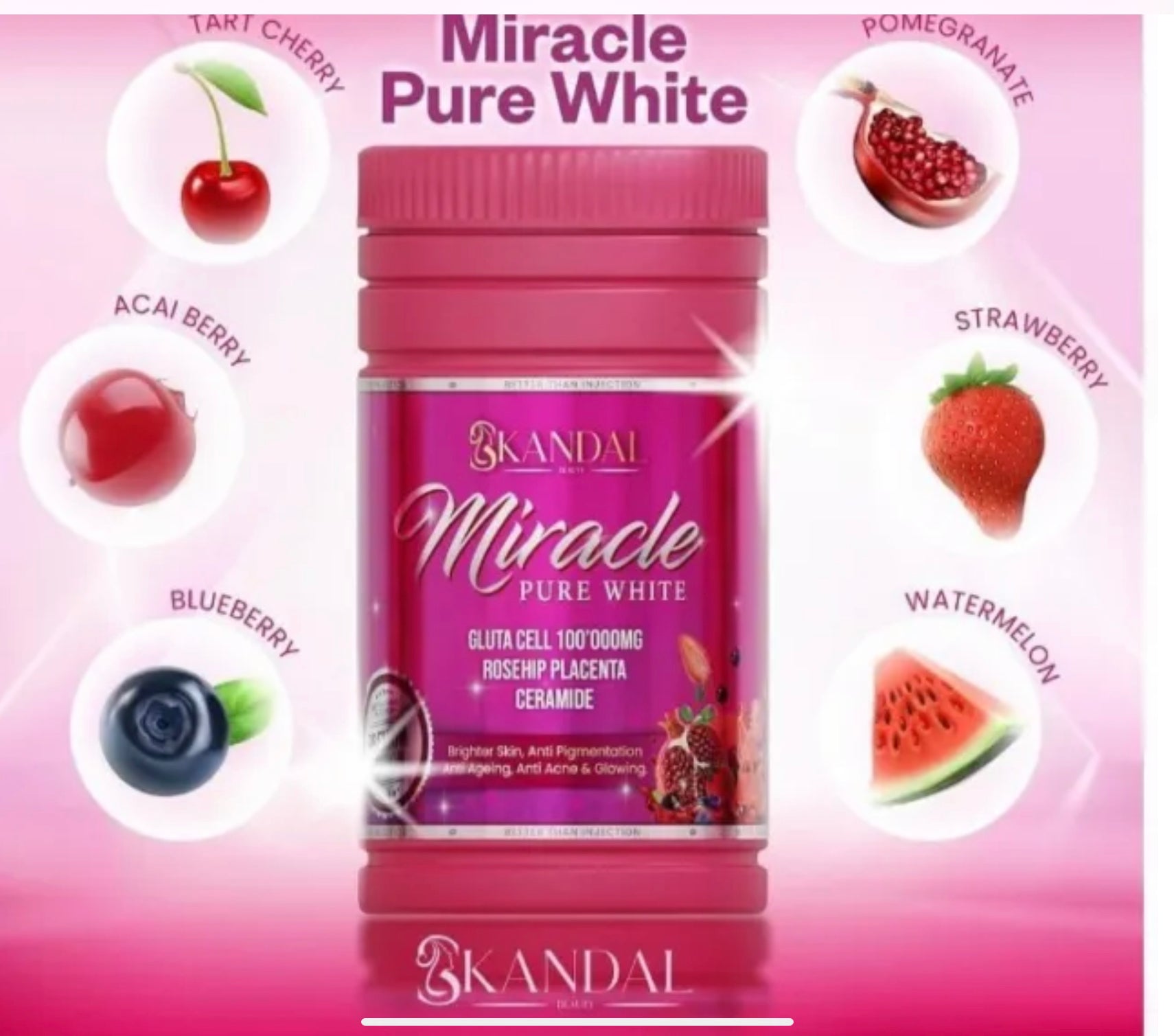 SKANDAL MIRACLE PURE WHITE GLUTA CELL 100000MG ENHANCED FORMULA Wepremiumng