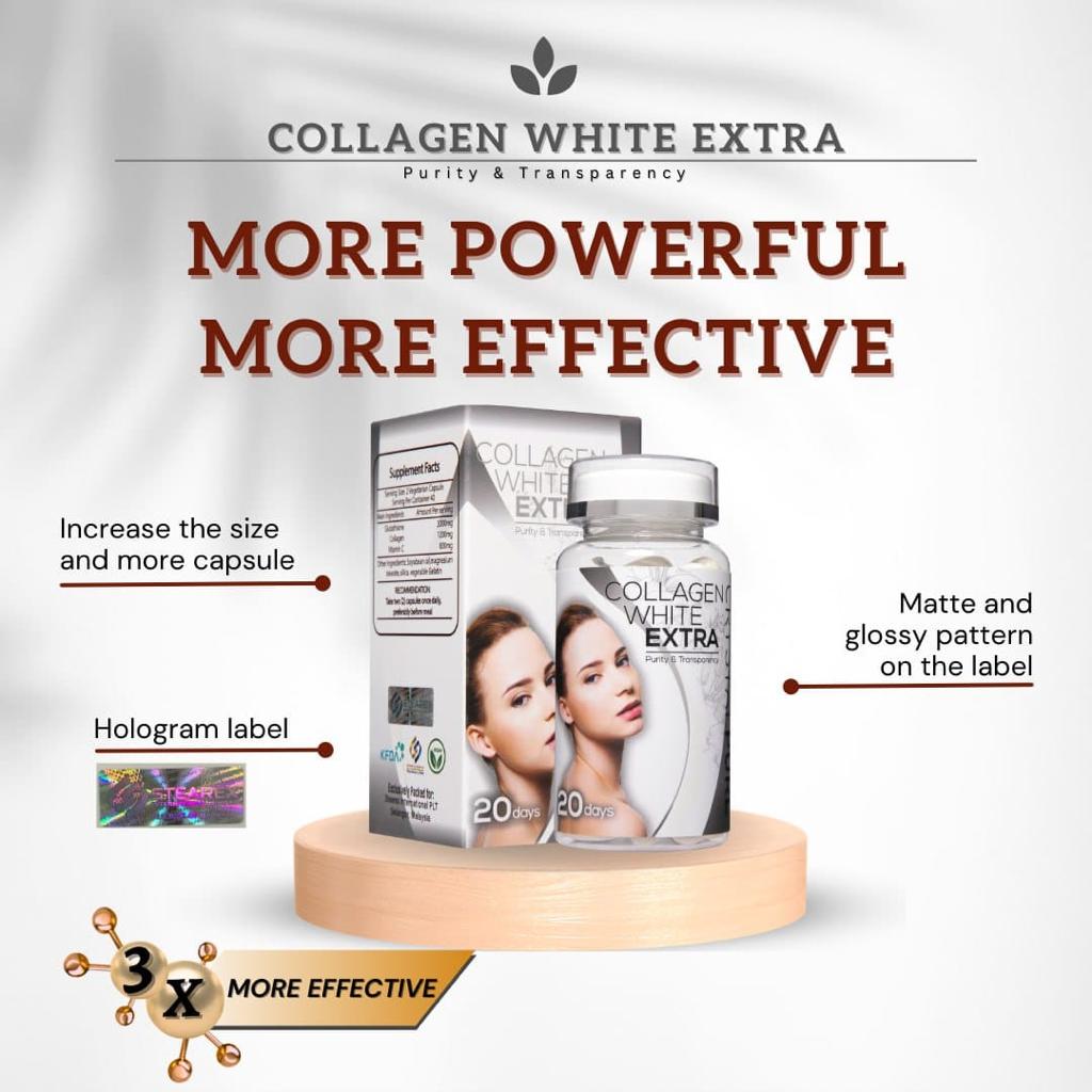 Collagen White Extra Crystal Pure 1500MG - 40caps Wepremiumng