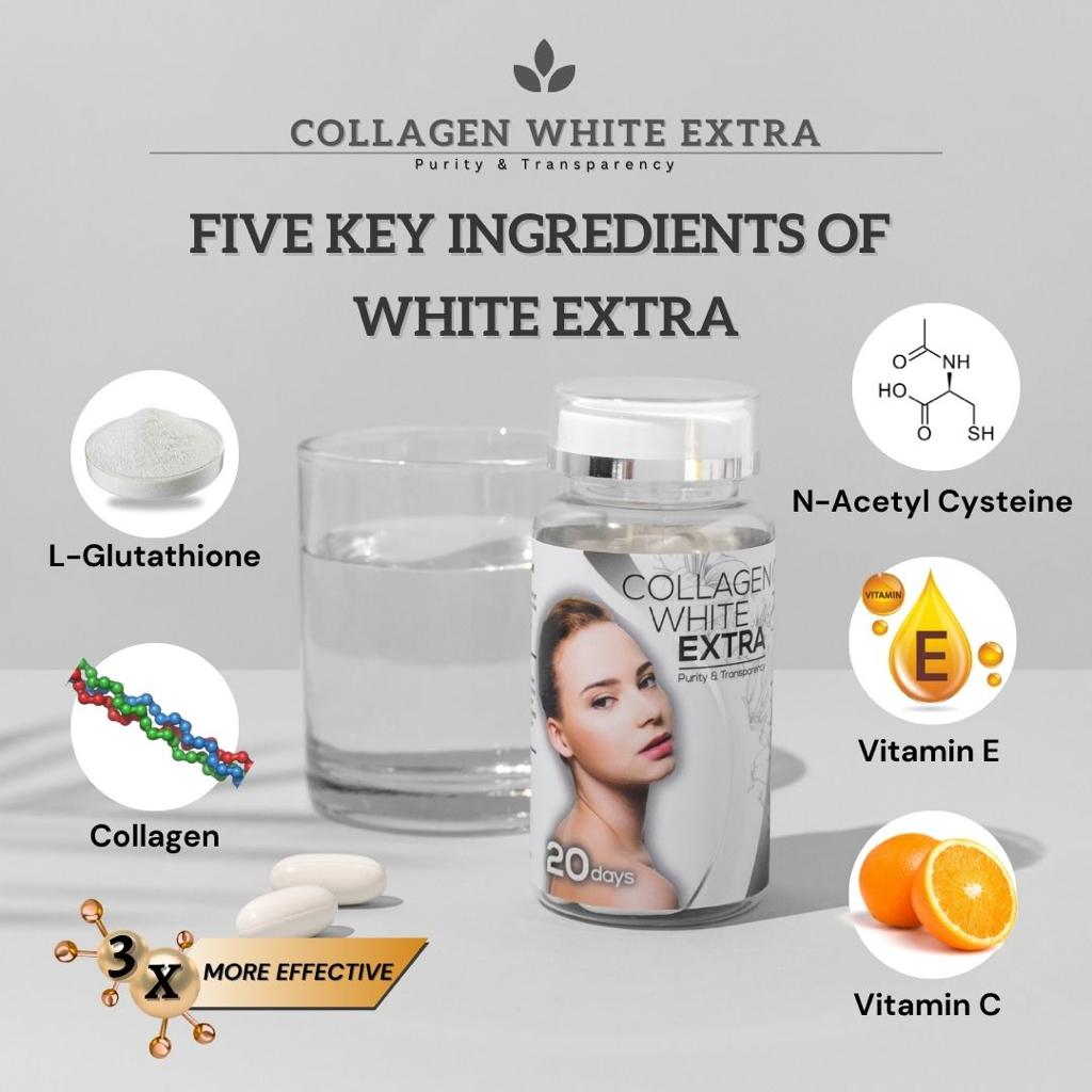 Collagen White Extra Crystal Pure 1500MG - 40caps Wepremiumng