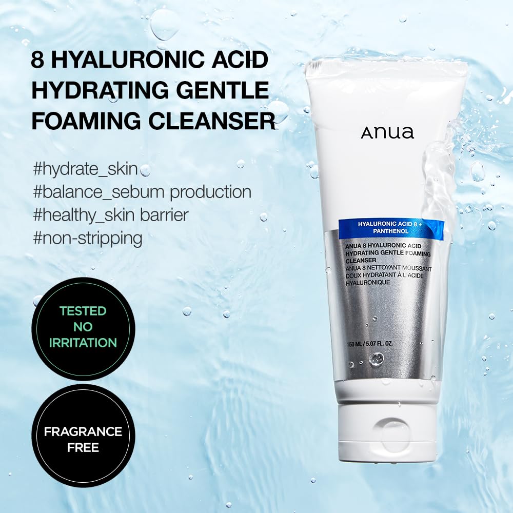 [Anua] 8 Hyaluronic Acid Hydrating Gentle Foaming Cleanser 150ml Wepremiumng