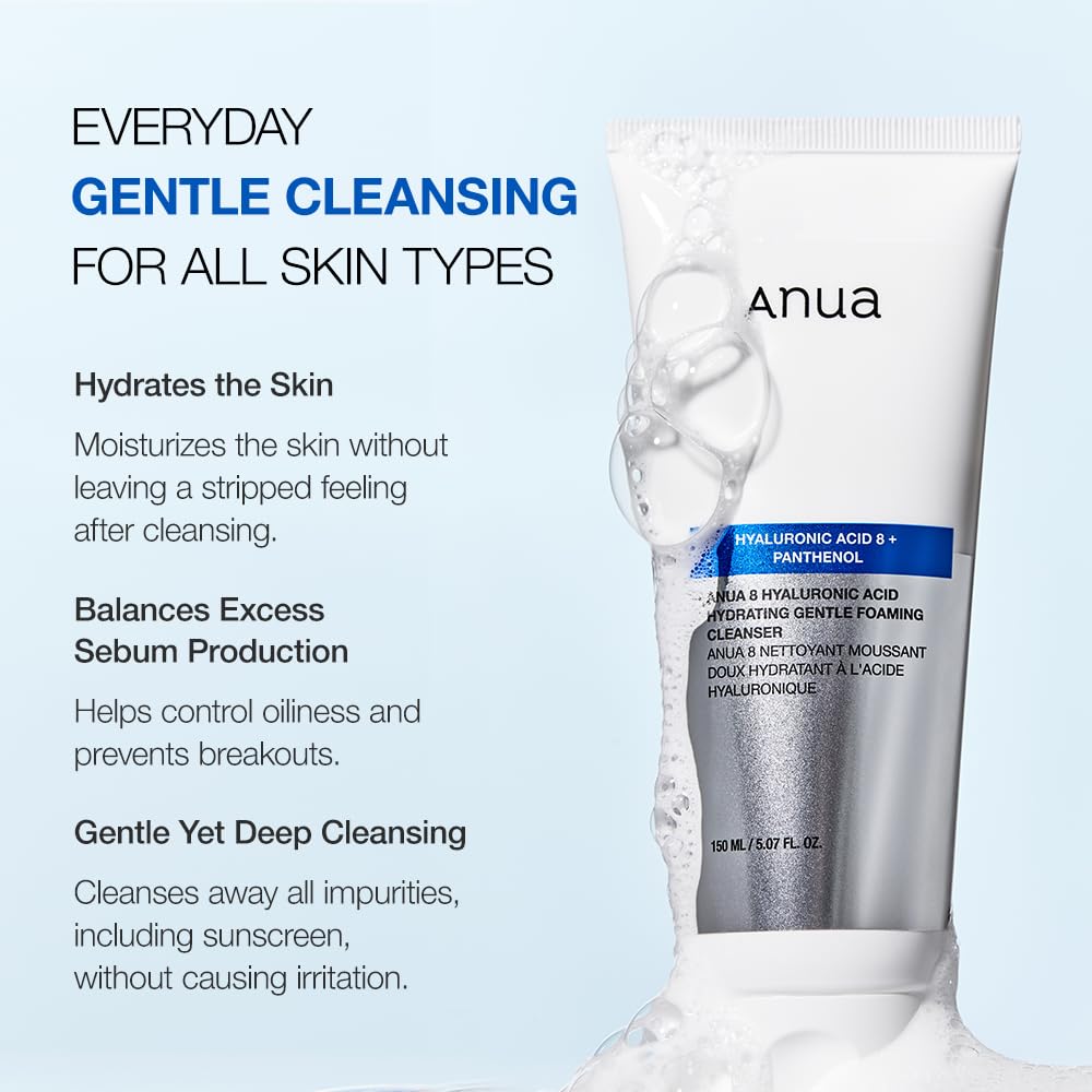 [Anua] 8 Hyaluronic Acid Hydrating Gentle Foaming Cleanser 150ml Wepremiumng