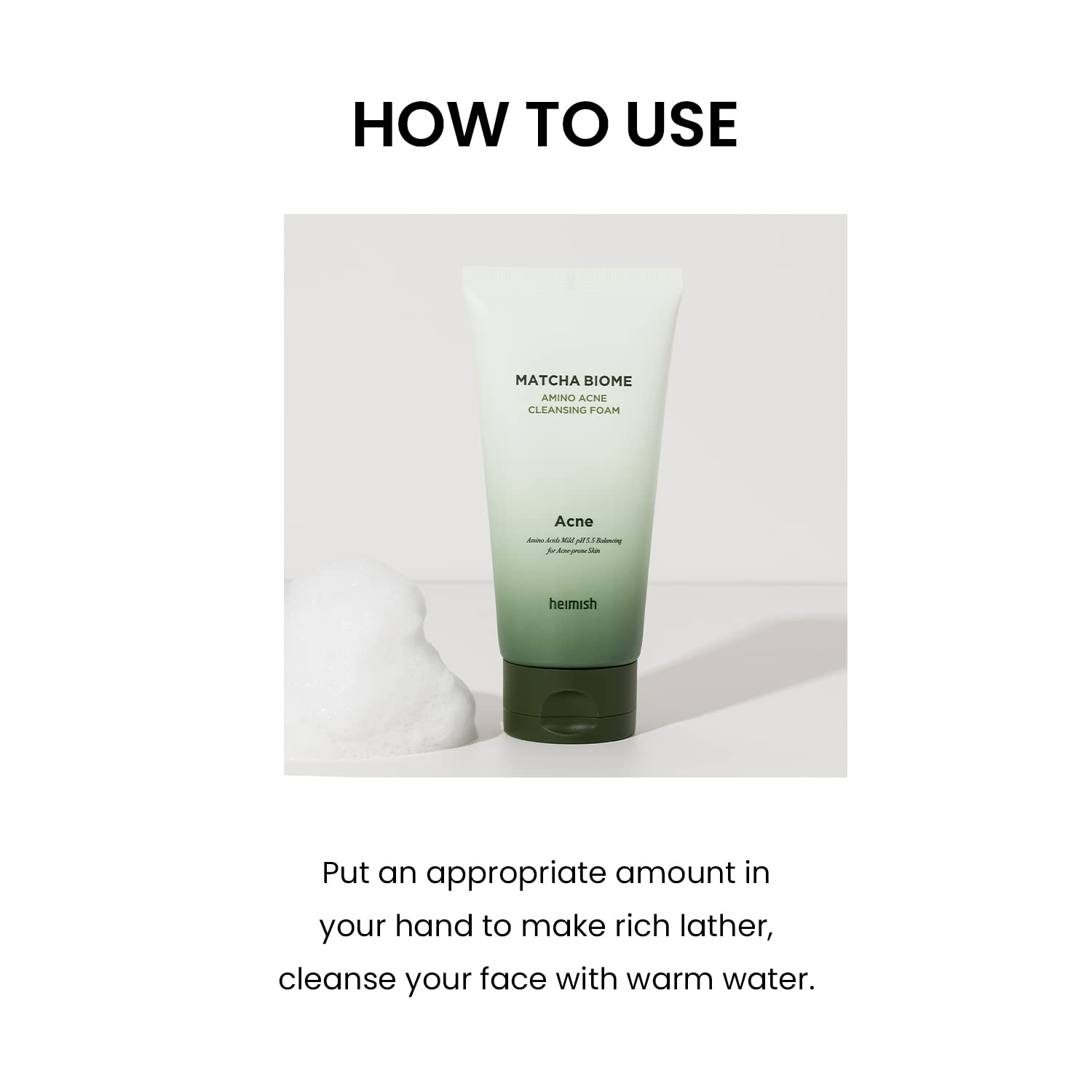 [Heimish] Matcha Biome Amino Acne Cleansing Foam 150g Wepremiumng