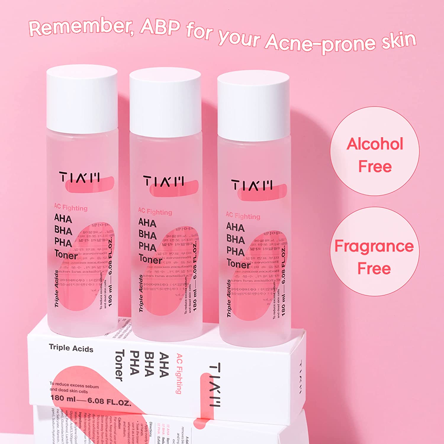 [Tiam] AC Fighting AHA BHA PHA Toner 180ml Wepremiumng