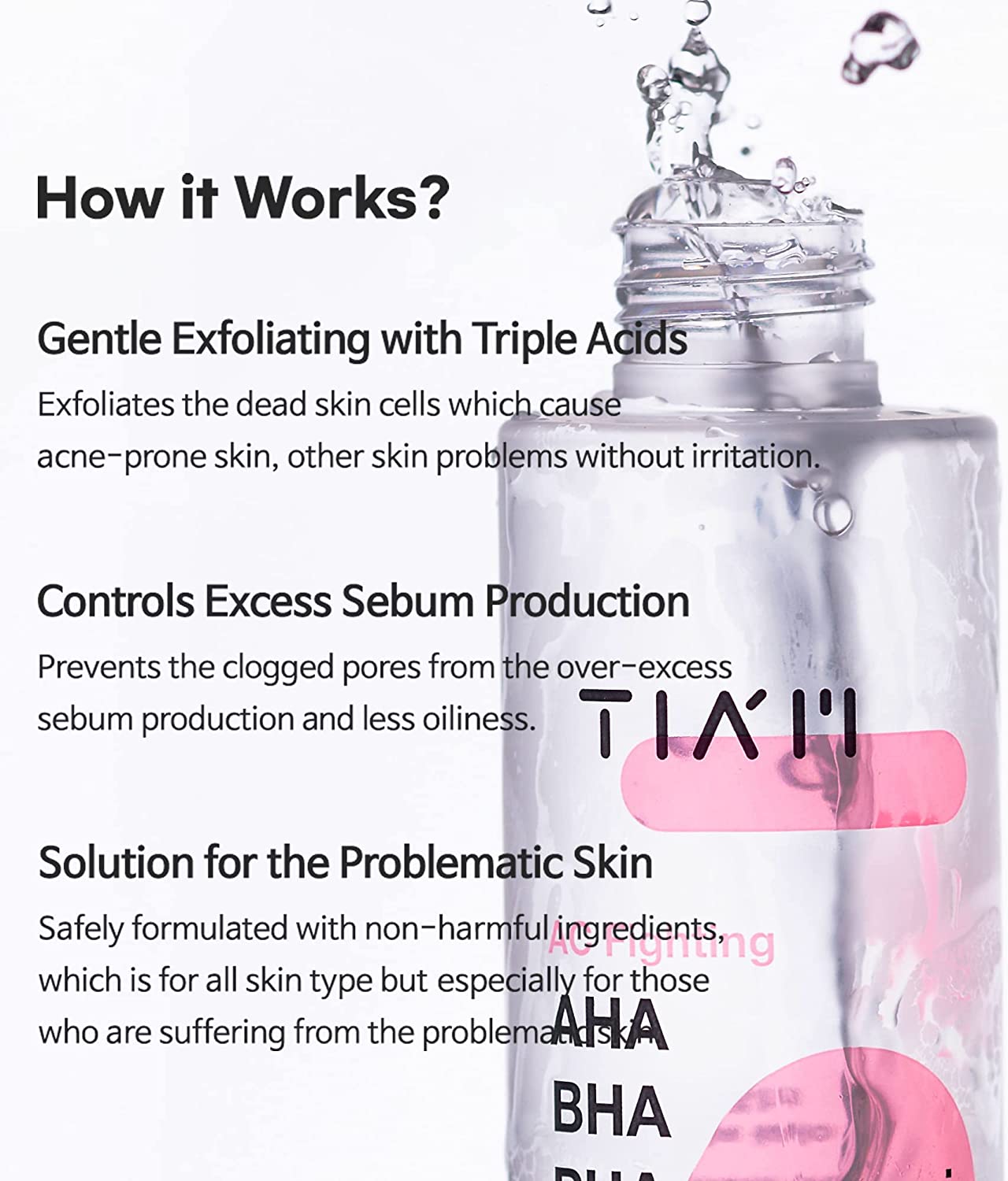 [Tiam] AC Fighting AHA BHA PHA Toner 180ml Wepremiumng