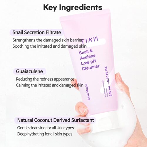 [Tiam] Snail & Azulene Low pH Cleanser 200ml Wepremiumng